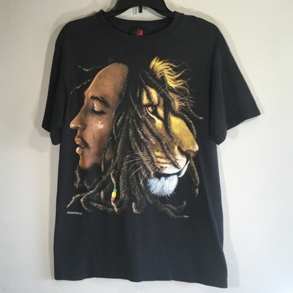 Vintage Bob Marley T Shirt Zion Tee Dreads Lion